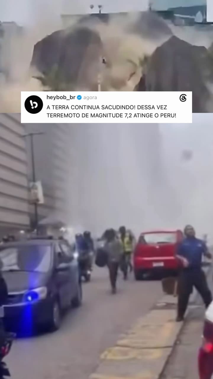 Peru sofre terremoto de magnitude 7,2 em Ayacucho