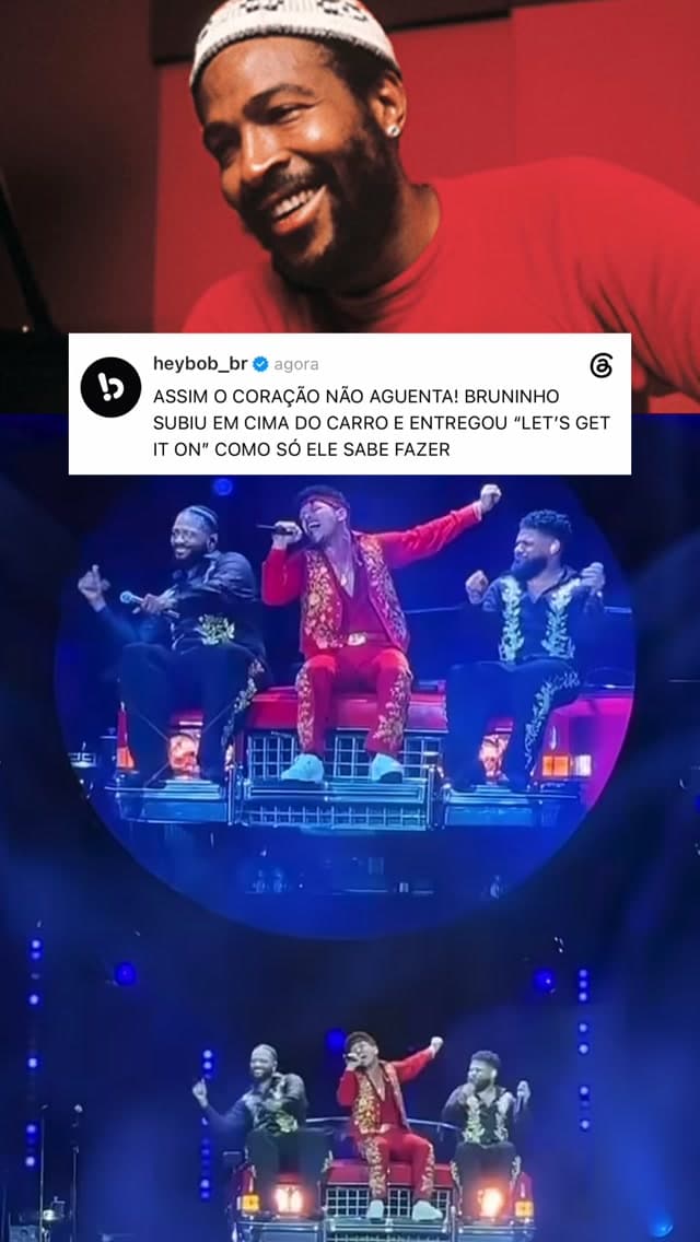 Bruno Mars faz cover de "Let's Get It On" no MetLife Stadium
